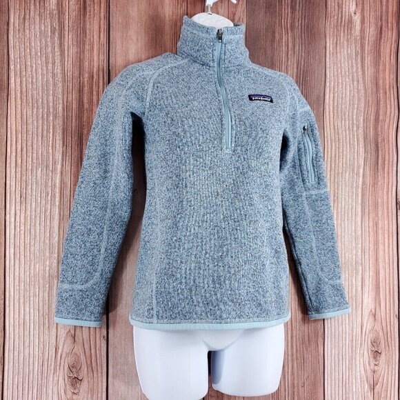 *READ* Patagonia Womens Size XXS Better Sweater 1/4 Zip Pullover Blue 25617 - Picture 3 of 15